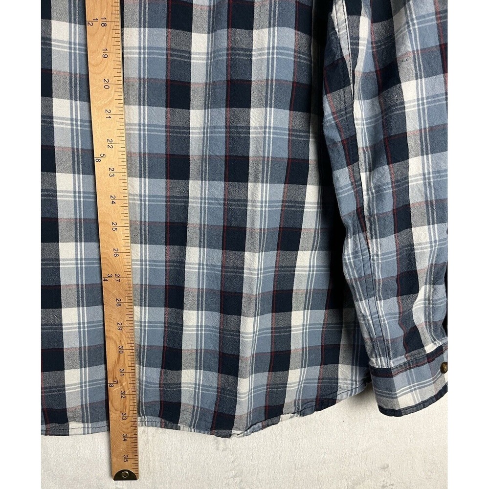 CARHARTT Shirt Men 2XL Blue Relaxed Fit Chest Pocket Long Sleeve Cotton Workwear - Picture 6 of 12